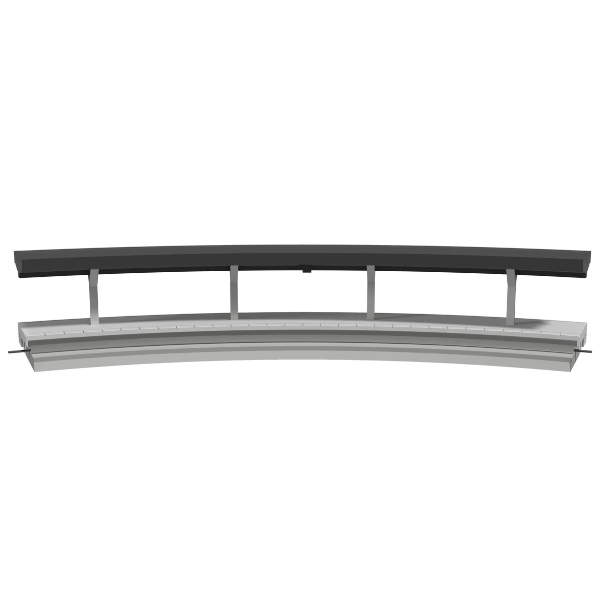Modular Station, Curved R249 Outer, N Scale, for Kato Unitrack front view