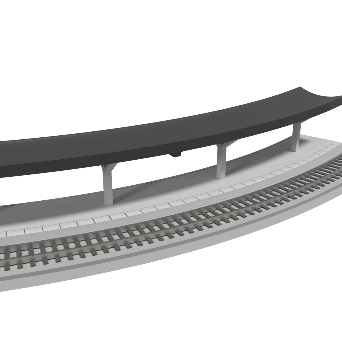 Modular Station, Curved R315 Inner, N Scale, for Kato Unitrack detail view