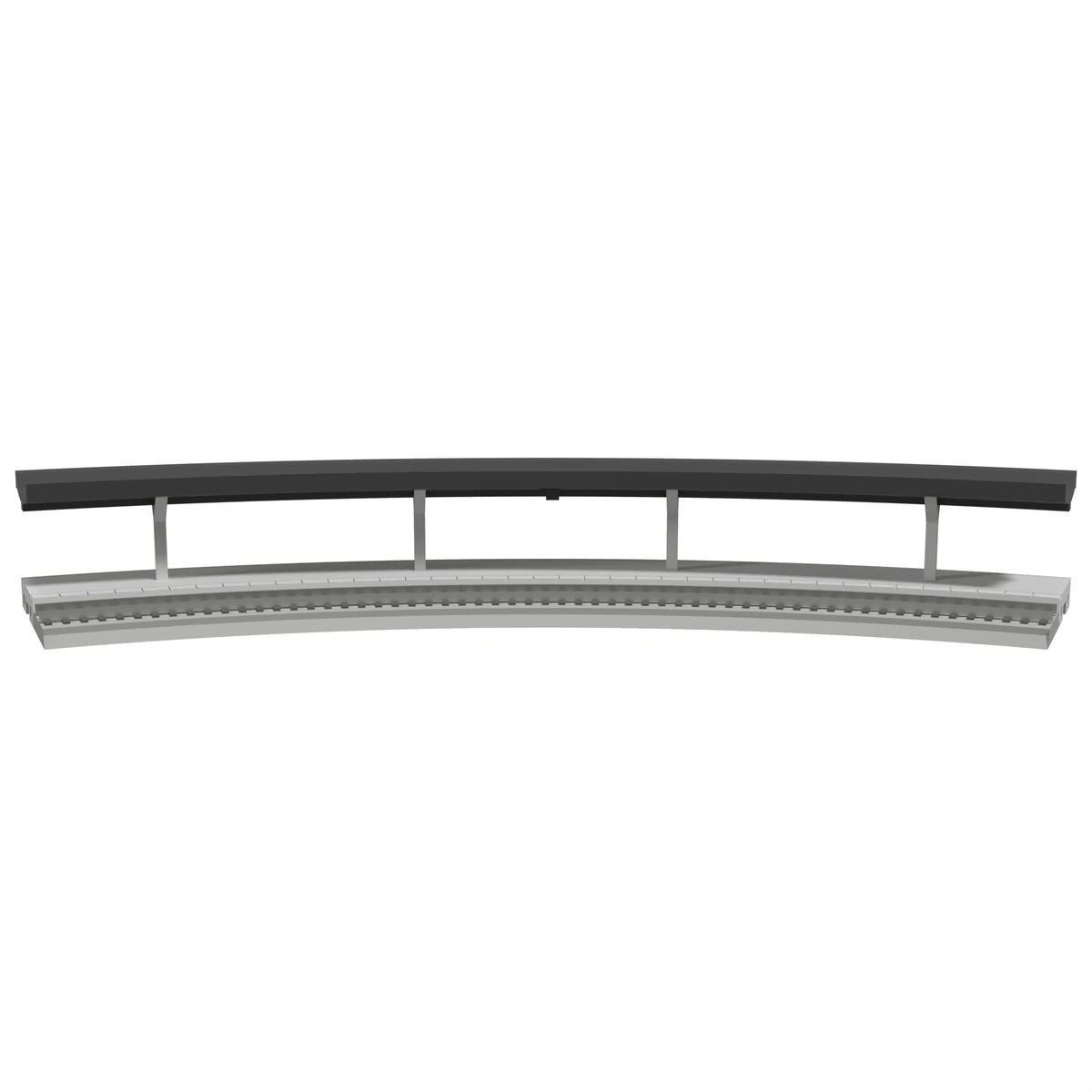 Modular Station, Curved R315 Outer, N Scale, for Kato Unitrack front view