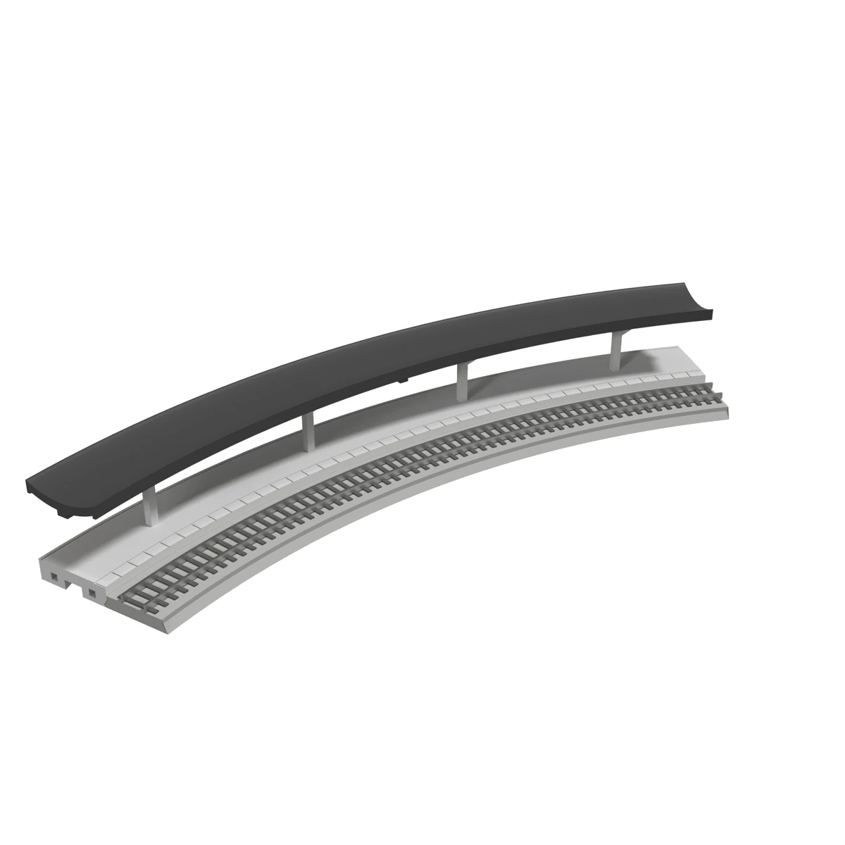 Modular Station, Curved R315 Outer, N Scale, for Kato Unitrack