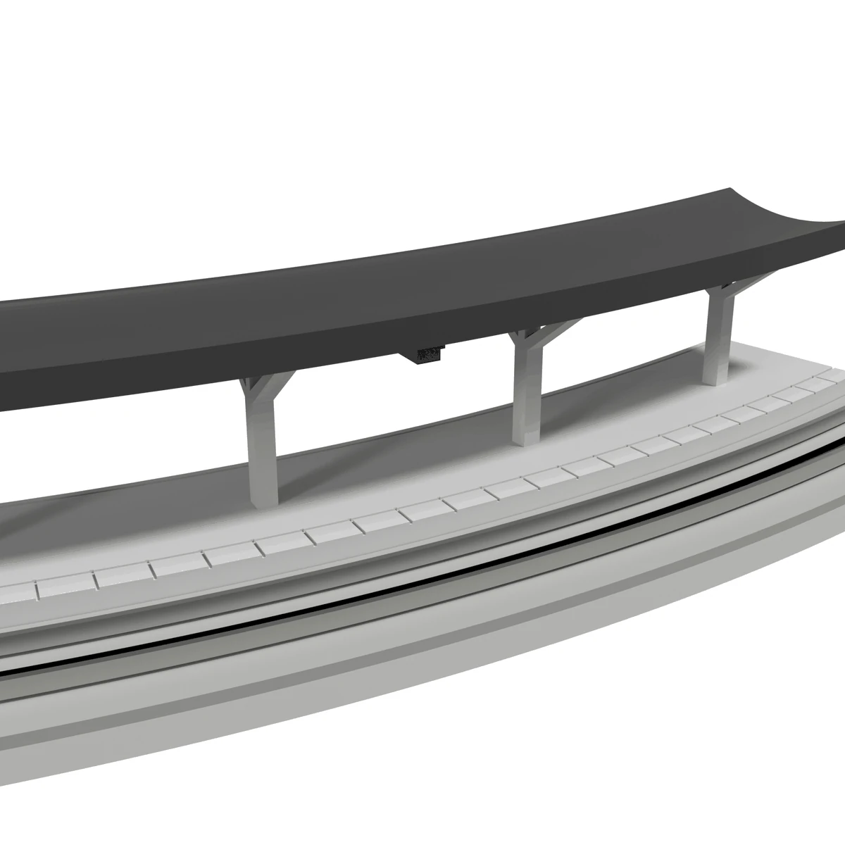 Modular Station, Curved R348 Inner, N Scale, for Kato Unitrack detail view