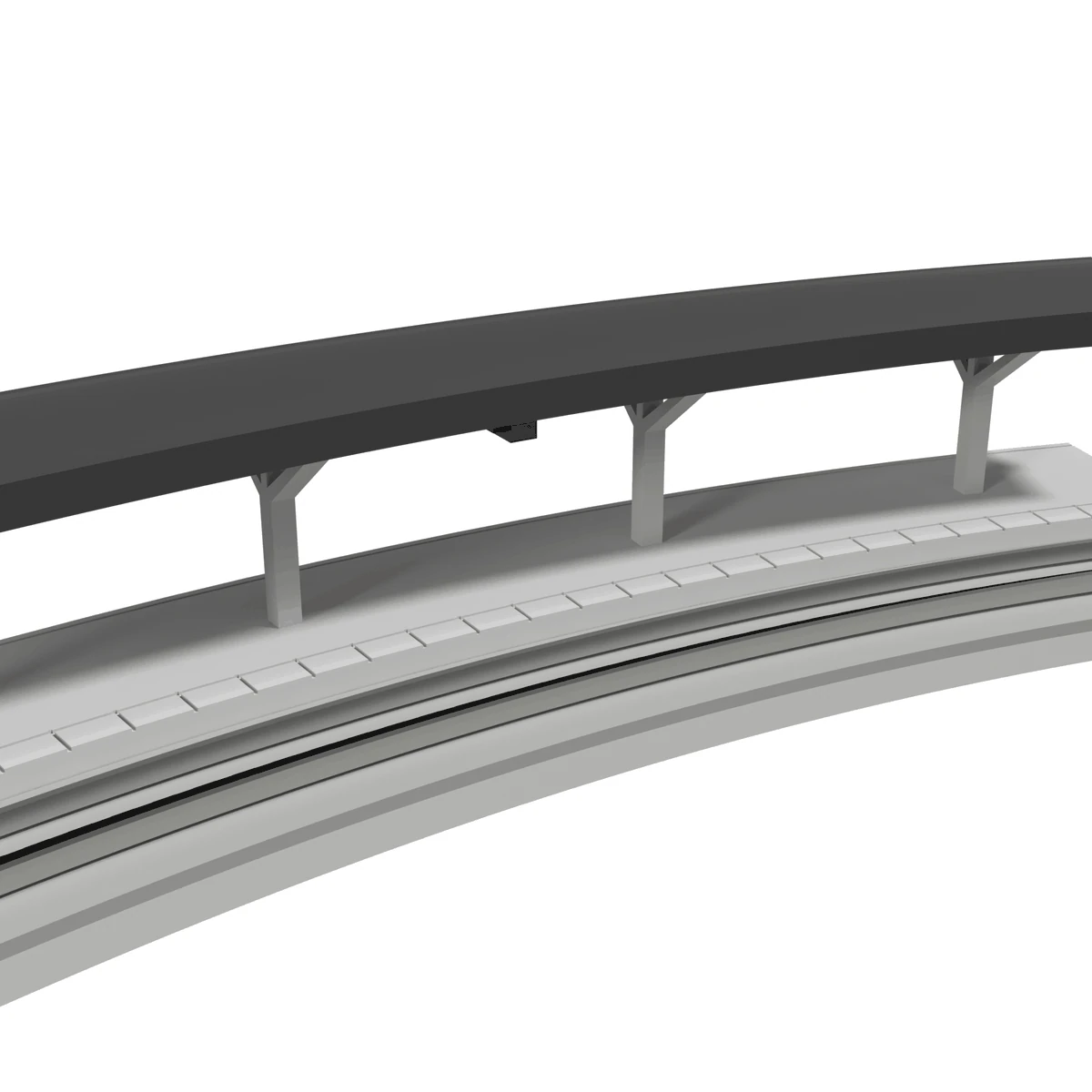 Modular Station, Curved R348 Outer, N Scale, for Kato Unitrack detail view