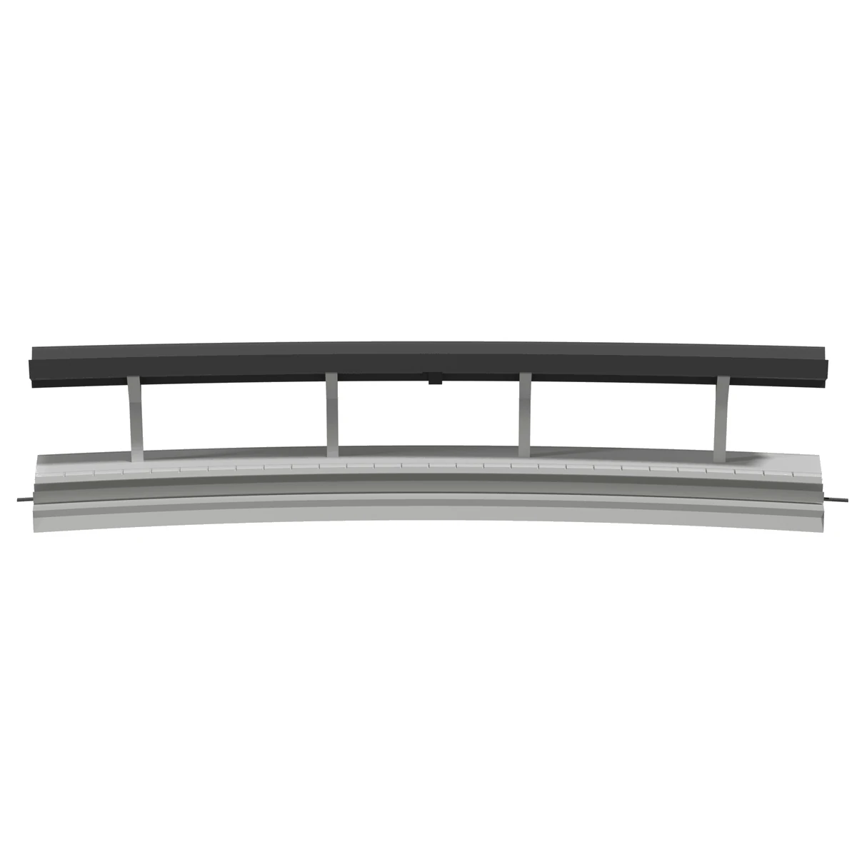 Modular Station, Curved R348 Outer, N Scale, for Kato Unitrack front view