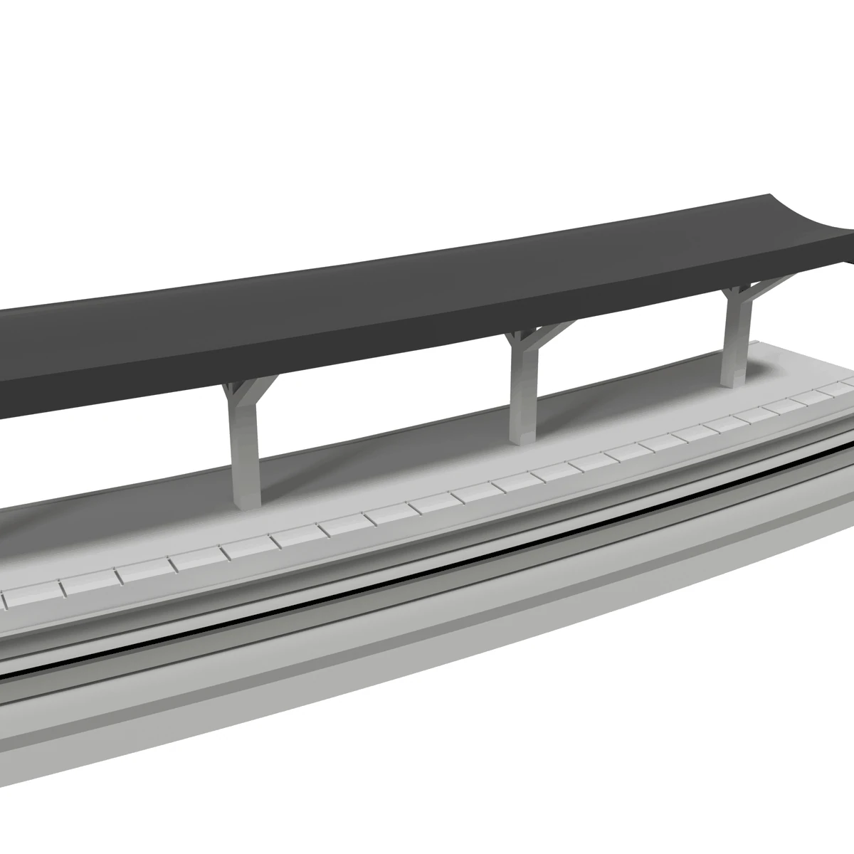 Modular Station, Curved R718 Inner, N Scale, for Kato Unitrack detail view