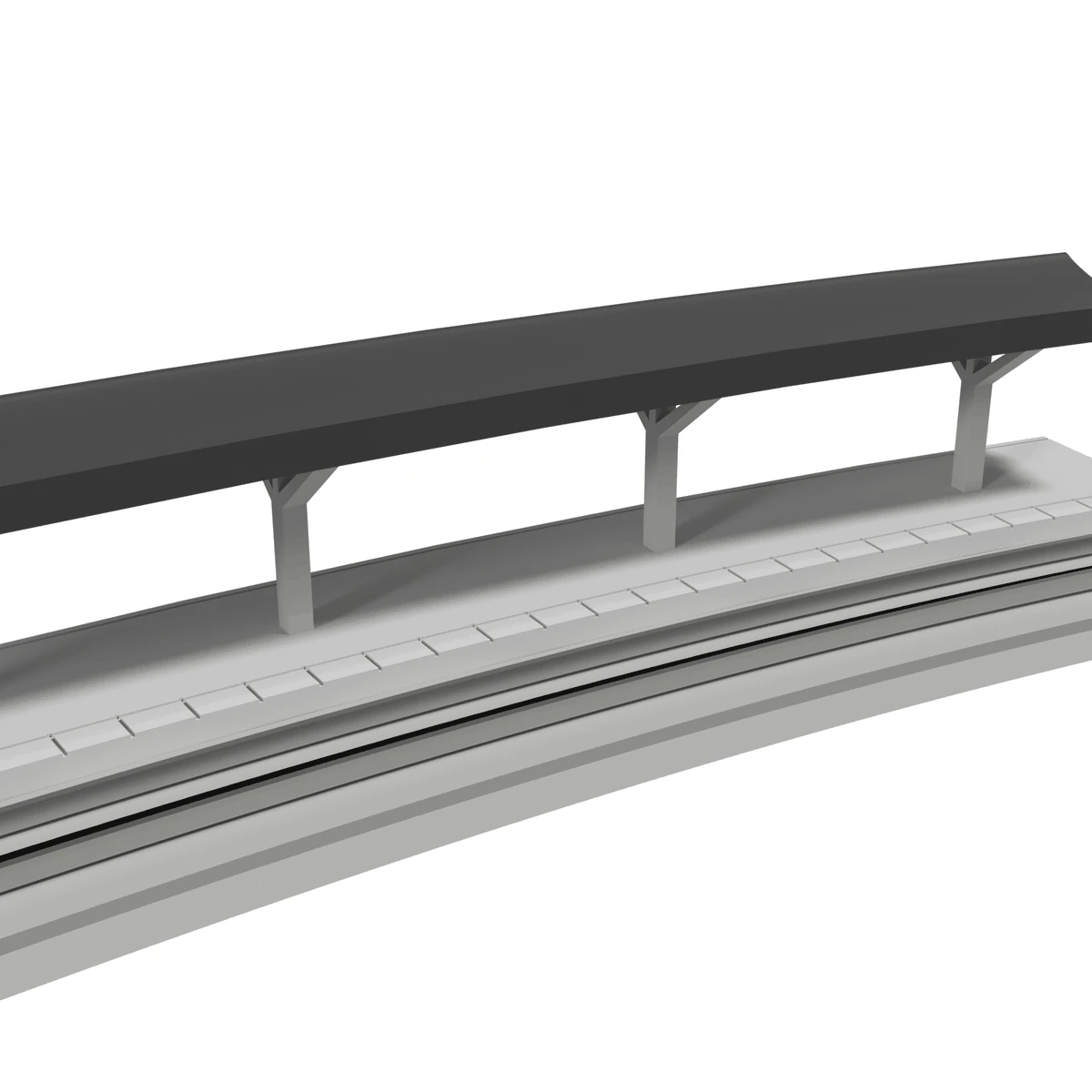 Modular Station, Curved R718 Outer, N Scale, for Kato Unitrack detail view