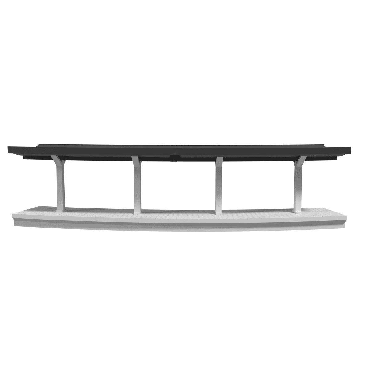 Modular Station, Curved 22 in, for Power-Loc Track front view