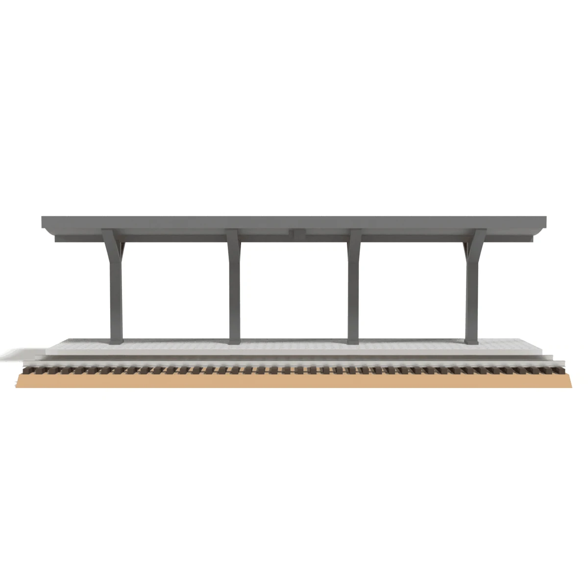 Modular Station, Straight 9 in, for Atlas Snap Track front view