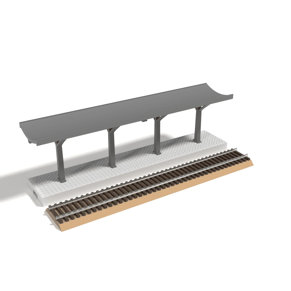 Modular Station, Straight 9 in, for Atlas Snap Track