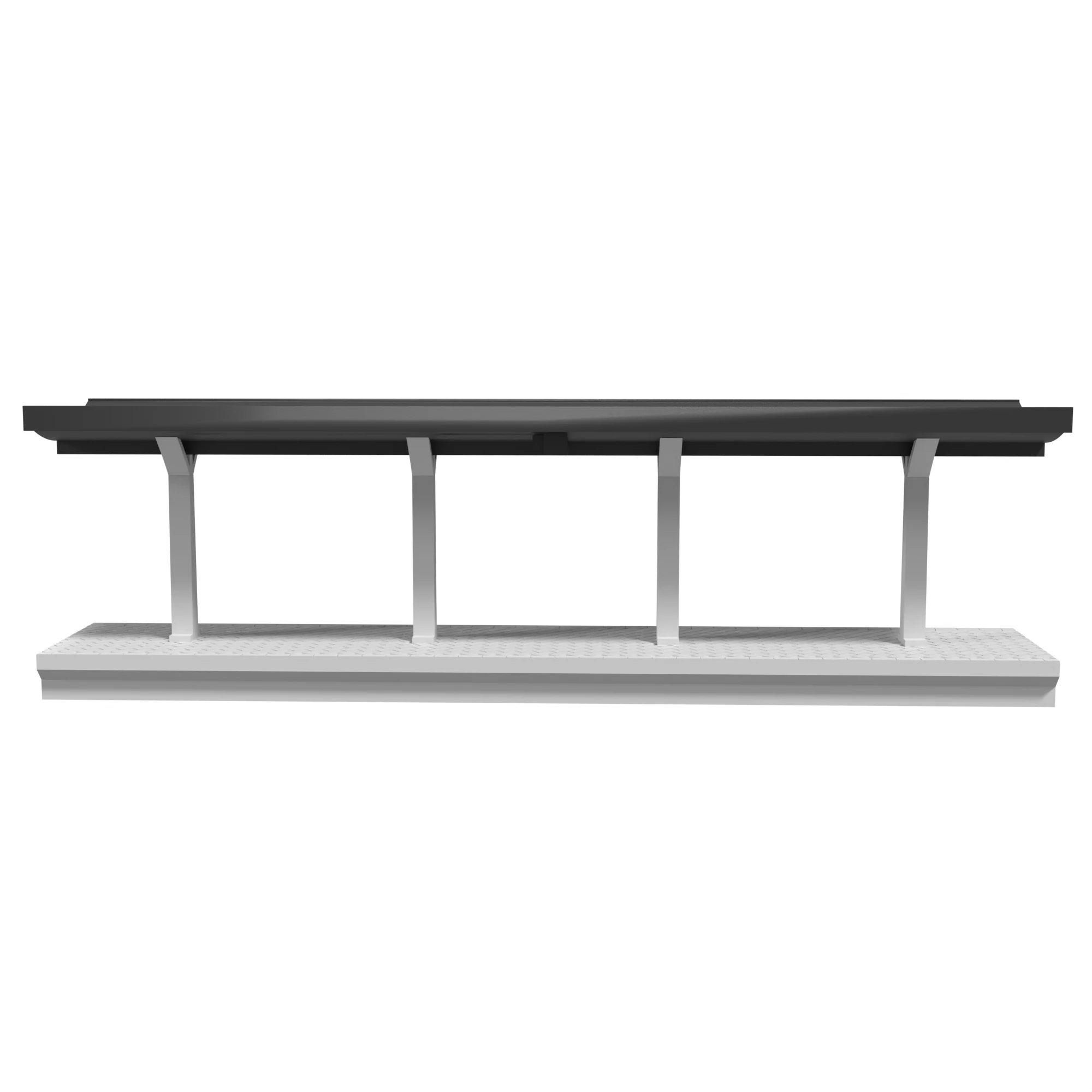 Modular Station, Straight 9 in, for Bachmann E-Z Track front view