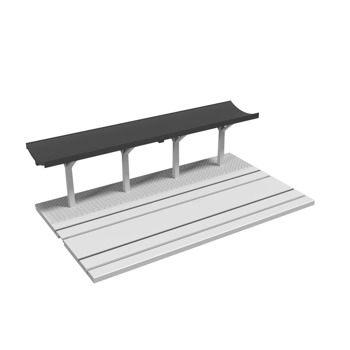 Modular Station, Straight 9 in, Dual Track, for FLEX Track