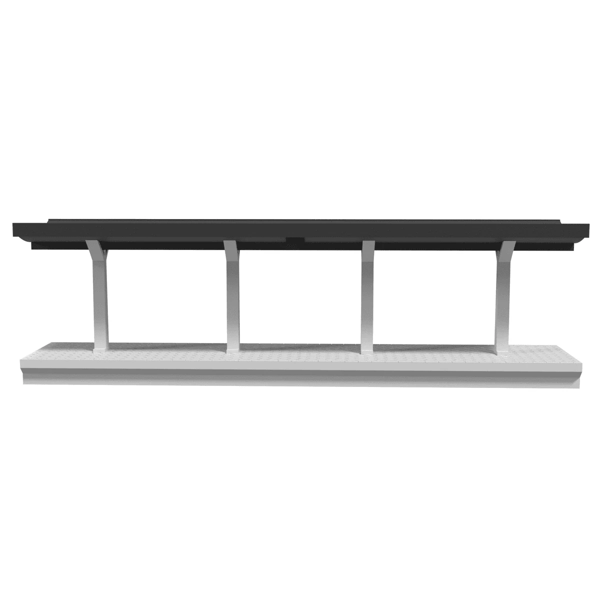 Modular Station, Straight 9 in, for Power-Loc Track front view