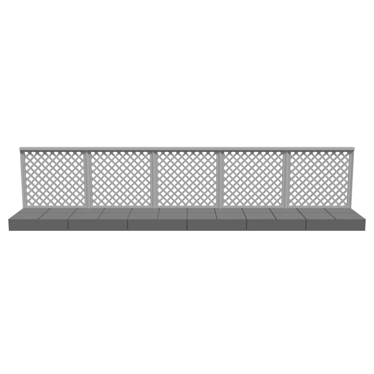 Walkway 150 mm with Mesh Fence (set of 2) front view