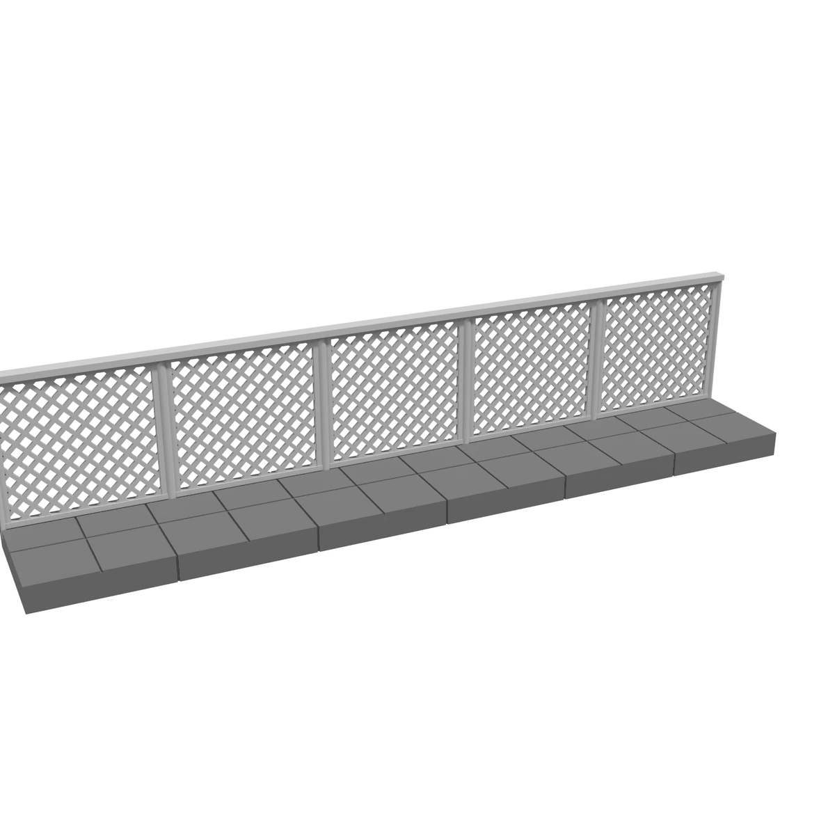 Walkway 150 mm with Mesh Fence (set of 2)