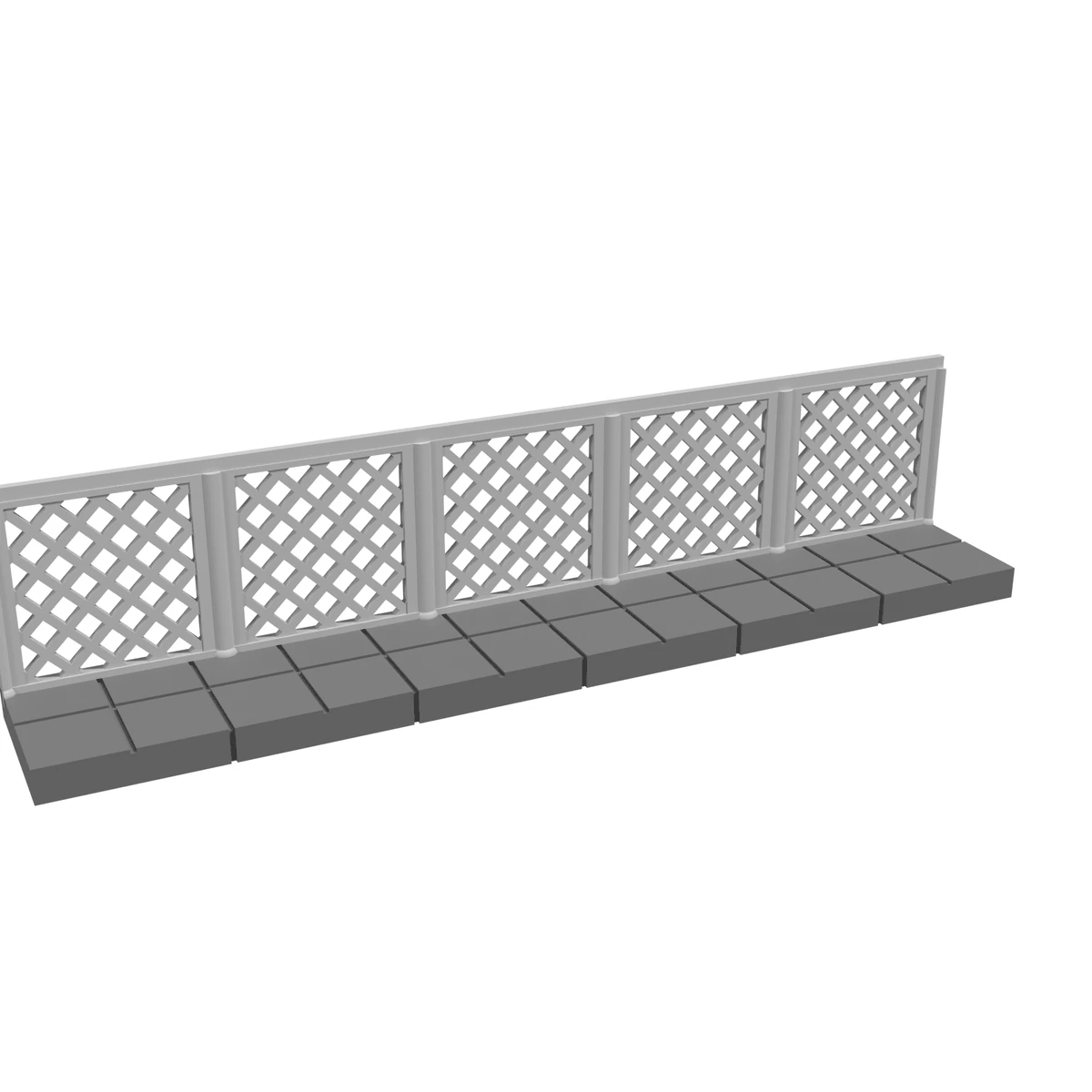N Scale Walkway with Mesh Fence